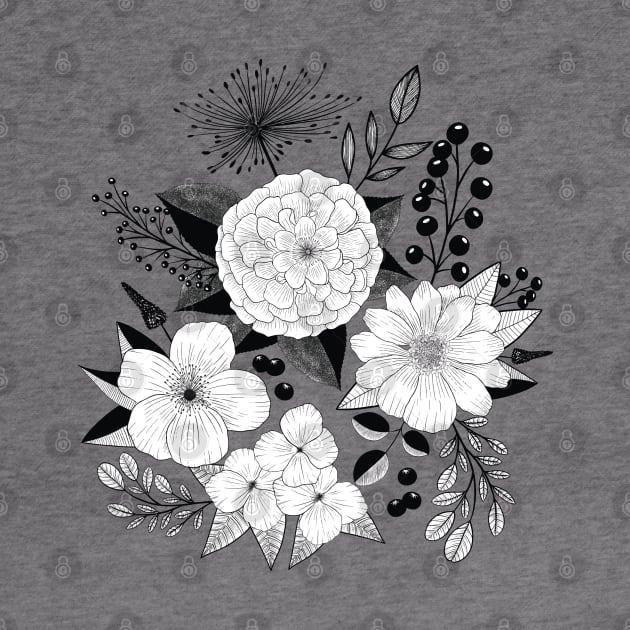 Flower Power: elegant line art style for vintage lovers by CalliLetters